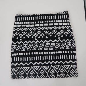 Black & White Bandage Skirt